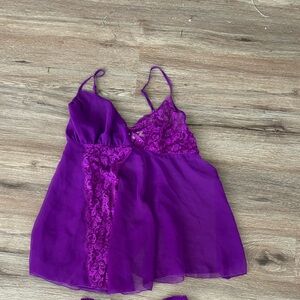 Victoria's Secret Purple Lace Chemise